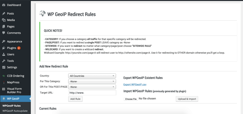 WP GeoIP, plugin para redirigir a los usuarios al sitio en su idioma